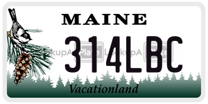 314LBC  license plate in ME