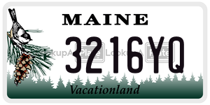 3216YQ  license plate in ME