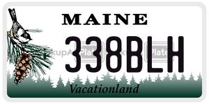 338BLH  license plate in ME