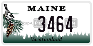 3464  license plate in ME