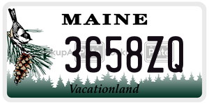 3658ZQ license plate in Maine