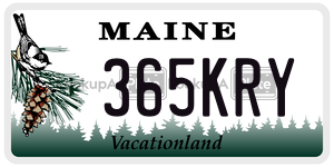 365KRY  license plate in ME