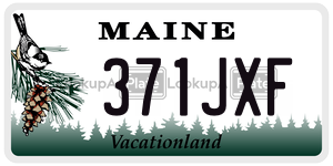371JXF license plate in Maine