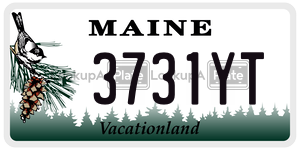 3731YT license plate in Maine