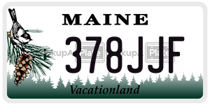 378JJF  license plate in ME