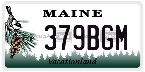 379BGM license plate in Maine
