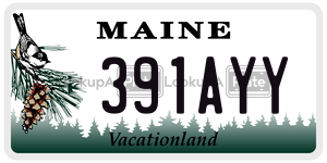 391AYY license plate in Maine