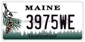 3975WE license plate in Maine