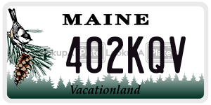 402KQV  license plate in ME