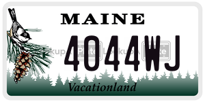 4044WJ  license plate in ME
