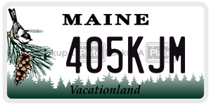 405KJM license plate in Maine