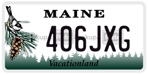 406JXG  license plate in ME