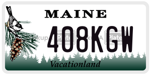 408KGW  license plate in ME