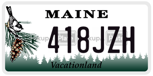 418JZH license plate in Maine