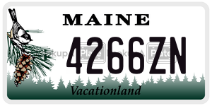 4266ZN license plate in Maine