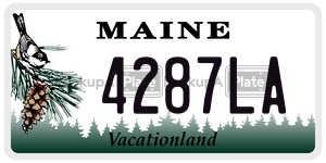 4287LA  license plate in ME