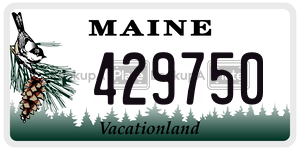 429750  license plate in ME