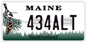434ALT  license plate in ME
