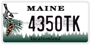 4350TK  license plate in ME