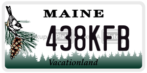 438KFB  license plate in ME