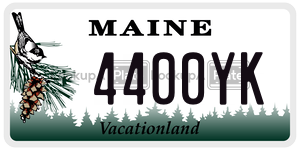4400YK license plate in Maine