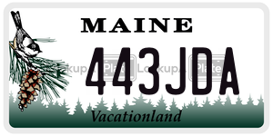 443JDA license plate in Maine