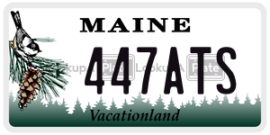 447ATS license plate in Maine