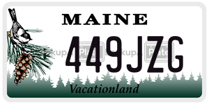 449JZG  license plate in ME