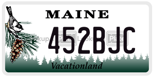 452BJC  license plate in ME