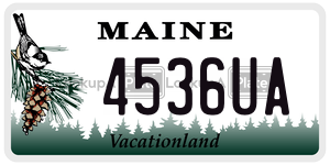 4536UA license plate in Maine
