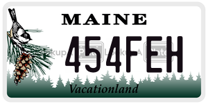 454FEH  license plate in ME