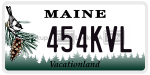 454KVL  license plate in ME