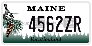 4562ZR  license plate in ME