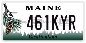 461KYR  license plate in ME