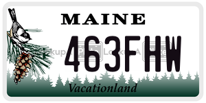 463FHW  license plate in ME