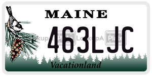 463LJC  license plate in ME