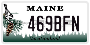 469BFN  license plate in ME