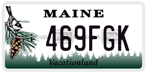 469FGK  license plate in ME