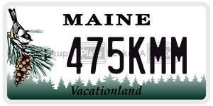 475KMM  license plate in ME