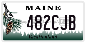 482CJB  license plate in ME