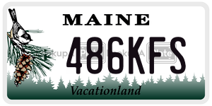 486KFS  license plate in ME