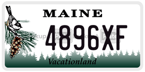 4896XF license plate in Maine