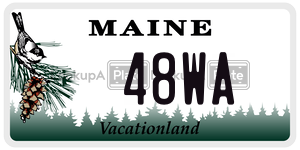 48WA license plate in Maine