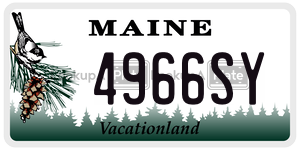 4966SY license plate in Maine
