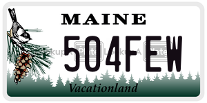 504FEW  license plate in ME