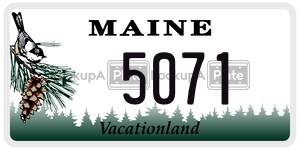 5071 license plate in Maine