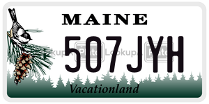 507JYH  license plate in ME