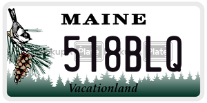 518BLQ  license plate in ME