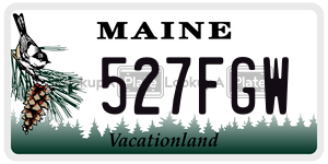 527FGW  license plate in ME