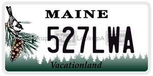 527LWA  license plate in ME